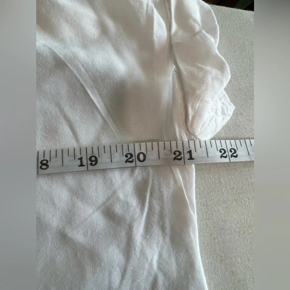 BEACHLUNCHLOUNGE White Short Sleeve Button Up Blouse Size Small - Picture 8 of 8